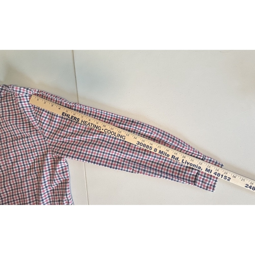 Johnnie-O Long Sleeve Plaid Button Down Men's Medium Cotton Shirt - Picture 5 of 10